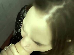 she slurps first nightclub stranger's cock sloppy deep