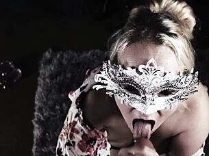 busty milf wife cfnm sucks cock to facial on big naturals 😘💦