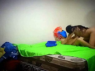 sexy brunette begs stepsons to double anal creampie her ass