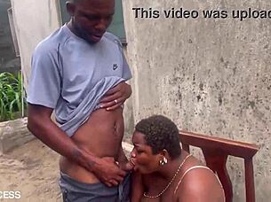 alphabaddie drops to knees for harveyxbush's outdoor blowjob