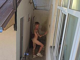 backstage big cock jerk off turns into deepthroat anal