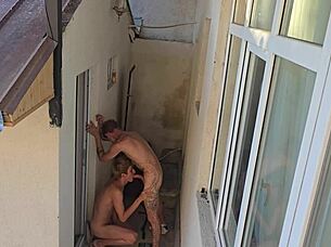 backstage big cock jerk off turns into deepthroat anal