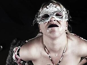 busty milf wife cfnm sucks cock to facial on big naturals 😘💦