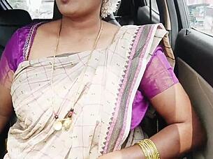 big boobs indian aunty dirty talks durin long drive fuck