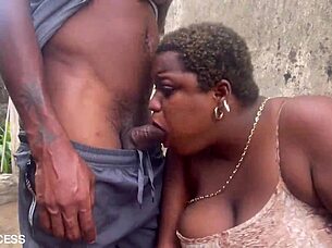 alphabaddie drops to knees for harveyxbush's outdoor blowjob