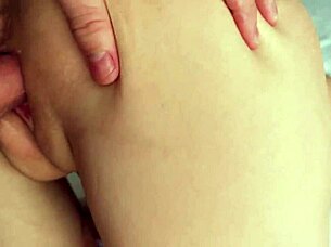 Overwhelmed with ecstasy as he creampies my tight pussy again