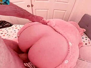 curvy halloween babe bent over for taboo cumshot doggystyle