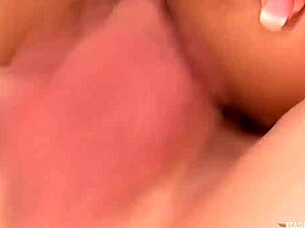 shaved asian babe rides interracial cock after morning pussy prep