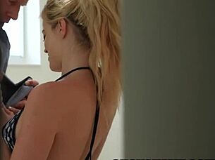 cuck spies on blonde milf wife cheatin with huge cock