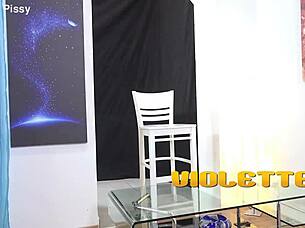 Wetandpissy Violette Soaks Panties In Extreme Gaping Speculum Play