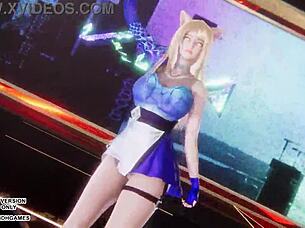 mmd kda ahri dances hot in league legends uncensored hentai cosplay