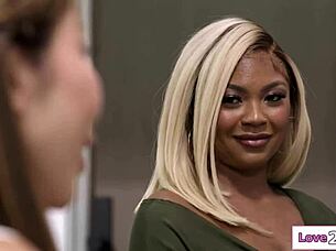 wanna see us petite ebony latinas squirt all over at this interracial lesbian meeting?