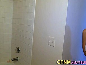 i love tugging this huge cock with my busty cfnm body