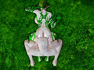 Elves In Forest Fuck Hard To Balance Hentai World Cumshot Creampie!