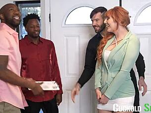 Lauren Phillips' Steamy Redhead DPD Cuckold Cheating Frenzy