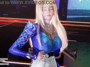 mmd kda ahri dances hot in league legends uncensored hentai cosplay