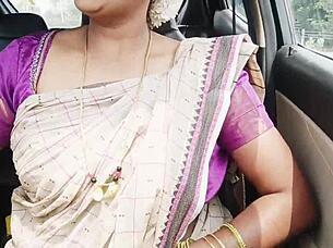 big boobs indian aunty dirty talks durin long drive fuck