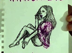 Romantic women sketching ideas