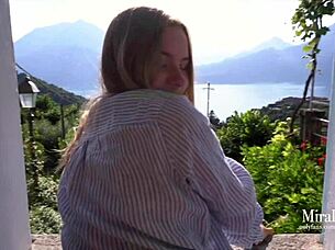 intimate passionate morning fuck italian village lake como