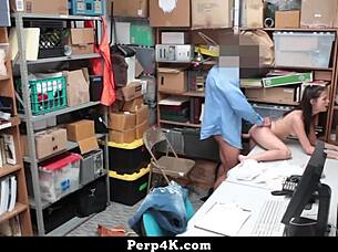 Mall guard fucks caught teen burglar hard