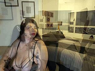 rioc and muscular latina stepmom heat up shower with big tits grind