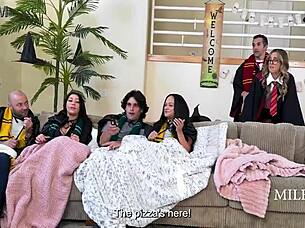 milf goes wild in harry potter costume fucking frenzy