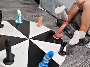 Petite Teen Wheel Dildos Anal Double Penetration Orgasm Win