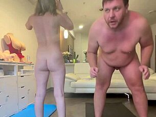 Tears stream during intense shower cock sucking after workout