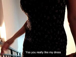 Stepmom sneaks naughty blowjob and doggystyle when neglected