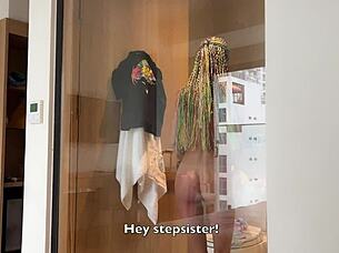 Skinny Pigtail Babe Rides Huge Cock Creampie After Bed Sharing Tease