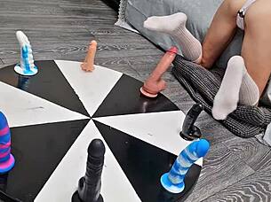 Petite Teen Wheel Dildos Anal Double Penetration Orgasm Win