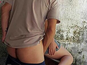 Hot short maid grabs my cock and takes it deep in her tight spots around house