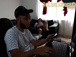 damn this slut seduces me shoving her tight pussy on my huge cock melany lopez