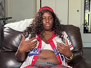 olympic ebony athlete althea charles rides big black cock cowgirl