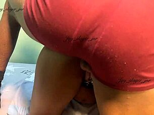 She's screaming for creampie in rough doggystyle pounding