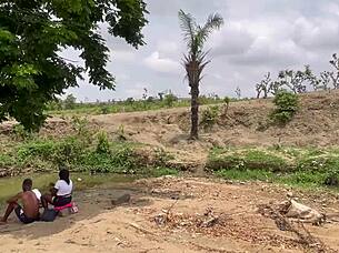 gf's huge tits and fat ass screaming in forest outdoor fuck homemade 😈