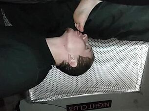 guy spies on her masturbating while sucking those lil toes