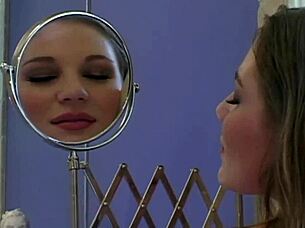 hey girls, wanna watch us three lesbians toy our asses in the shower?