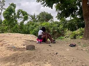 gf's huge tits and fat ass screaming in forest outdoor fuck homemade 😈