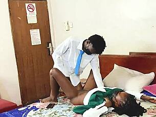 a quick outdoor fuck with my hot classmate riding cowgirl tight pussy