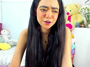 cute 19-year-old latina with babyface tempts sweetly