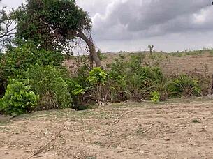 gf's huge tits and fat ass screaming in forest outdoor fuck homemade 😈