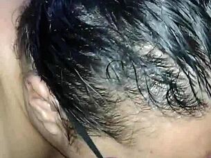 Fat BBW Latina Ass Worship Rimjob Ends Huge Cumshot Explosion