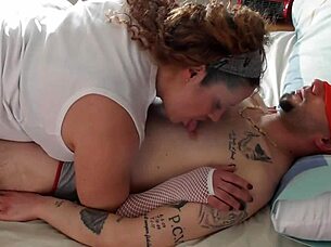 Big Tits Teen Sucks Oiled Monster Cock