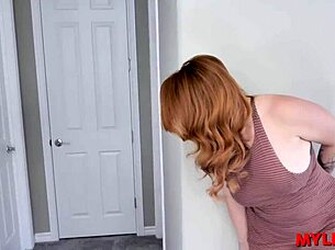 Redhead milf sneaks hardcore cowgirl ride on friend's huge cock