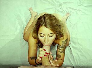 Blonde big ass tall babe rides cofla24cms monster cock triple creampie pov