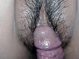 Hot teen lets me play under the sheets for steamy cumshot POV fun.