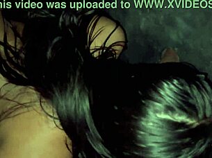 Wife orgasms sucking cocks at gloryhole in swing house 😍