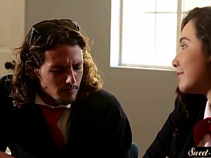 classy teen beauty rides stepbro's throbbing cock in taboo fantasy