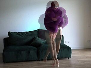 cyber doll anal double penetration deepthroat fur coat fuck